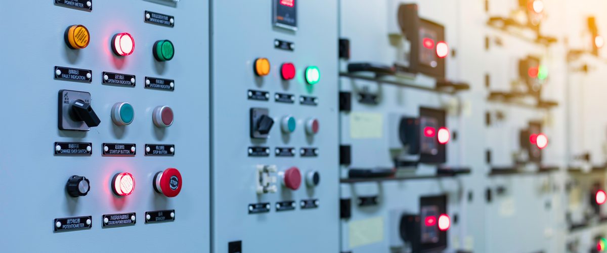 Row of MCC panels manufactured by Wireshark Engineering